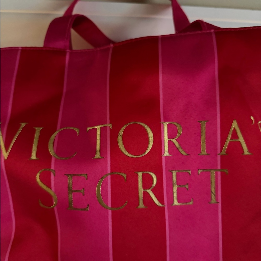Victoria's Secret Bold Pink striped small tote - Picture 6 of 6